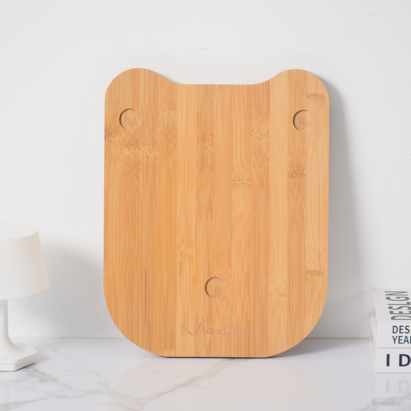 Farrell tavă din lemn de bambus — pătrată, stil modern minimalist, bază pentru mașina de cafea