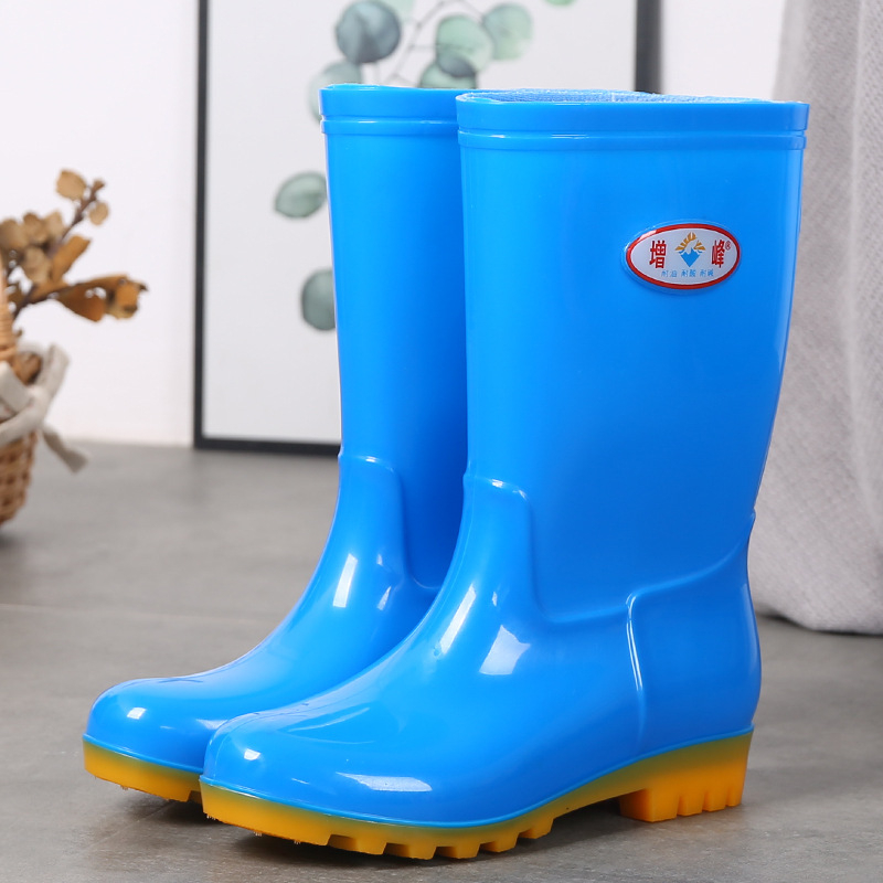 Ženske visoke vodootporne čizme za kišu od PVC-a s toplom podstavom, protuklizne i otporne na habanje, pogodne za sve sezone, niski potpetica 1–3 cm
