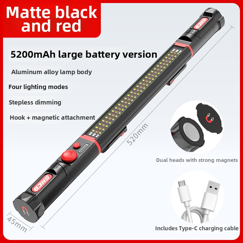 Automobilio remonto LED lemputė su magnetine ilga juosta, aliuminio lydinys, 1200 lm, 3,7 V, LED