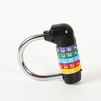 Μεταλλικό U-σχήματος κλείδωμα με κωδικό για τσάντες, γυμναστήριο και ντουλάπες — Μοντέλο 5206-all metal; Πάχος ράβδου κλειδώματος 7 mm; Απόσταση μπάρων 40 mm