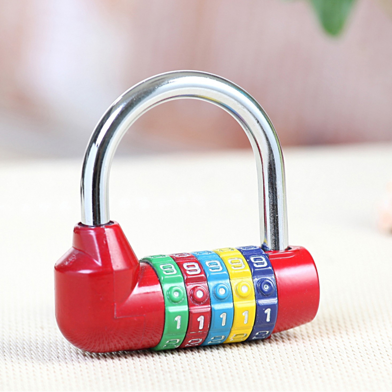 Μεταλλικό U-σχήματος κλείδωμα με κωδικό για τσάντες, γυμναστήριο και ντουλάπες — Μοντέλο 5206-all metal; Πάχος ράβδου κλειδώματος 7 mm; Απόσταση μπάρων 40 mm