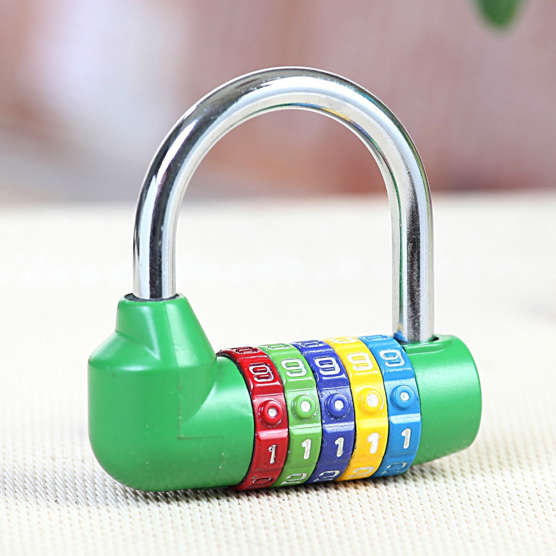 Μεταλλικό U-σχήματος κλείδωμα με κωδικό για τσάντες, γυμναστήριο και ντουλάπες — Μοντέλο 5206-all metal; Πάχος ράβδου κλειδώματος 7 mm; Απόσταση μπάρων 40 mm