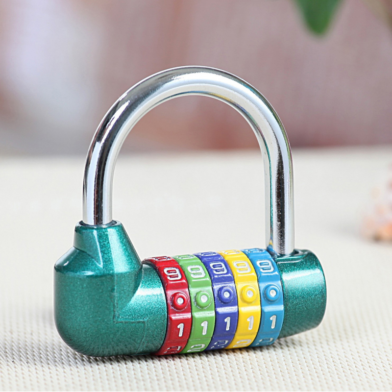 Μεταλλικό U-σχήματος κλείδωμα με κωδικό για τσάντες, γυμναστήριο και ντουλάπες — Μοντέλο 5206-all metal; Πάχος ράβδου κλειδώματος 7 mm; Απόσταση μπάρων 40 mm