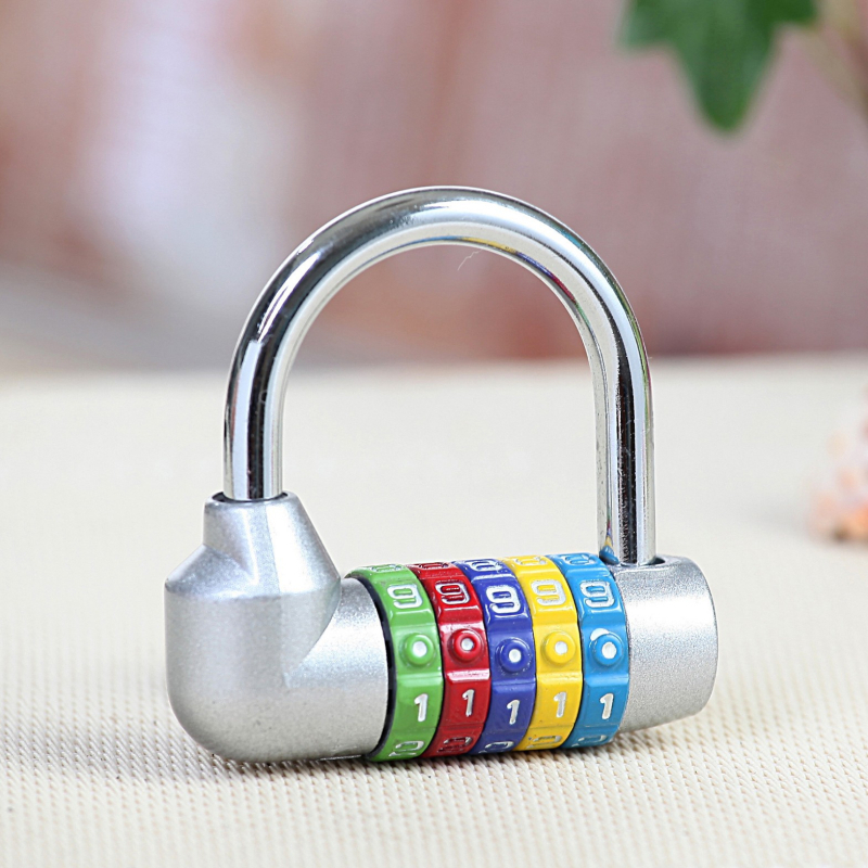 Μεταλλικό U-σχήματος κλείδωμα με κωδικό για τσάντες, γυμναστήριο και ντουλάπες — Μοντέλο 5206-all metal; Πάχος ράβδου κλειδώματος 7 mm; Απόσταση μπάρων 40 mm