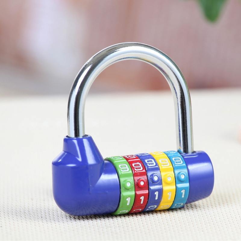 Μεταλλικό U-σχήματος κλείδωμα με κωδικό για τσάντες, γυμναστήριο και ντουλάπες — Μοντέλο 5206-all metal; Πάχος ράβδου κλειδώματος 7 mm; Απόσταση μπάρων 40 mm