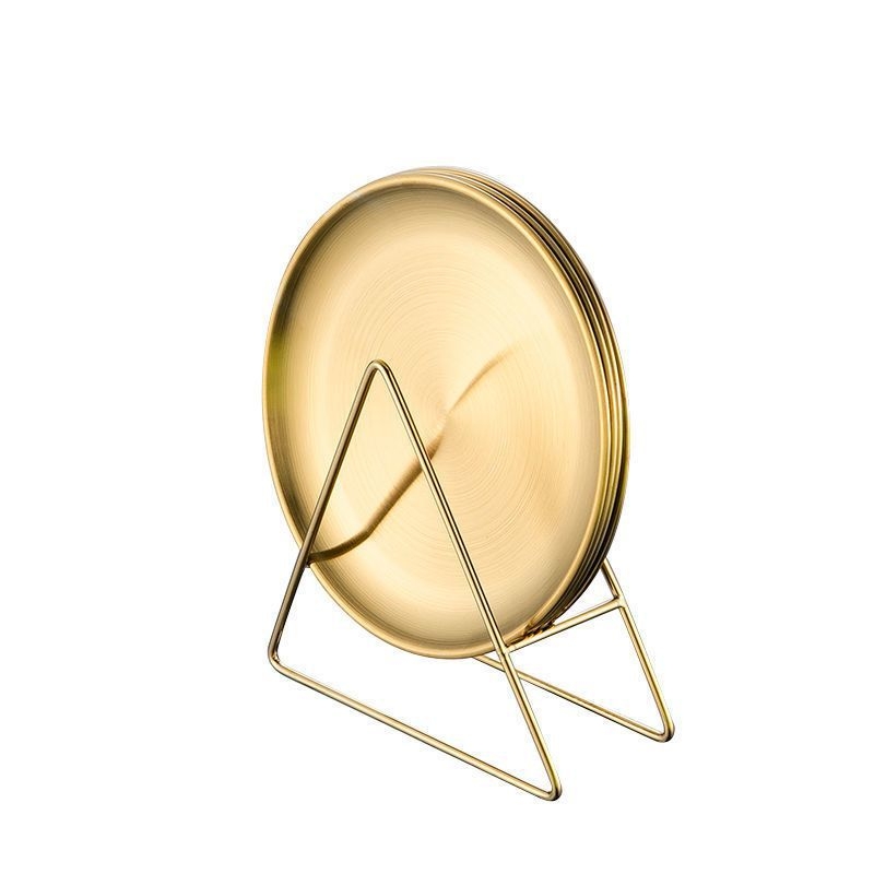 Диск за изплюване на кости от 201 неръждаема стомана - кръгла форма, повърхност с жично шлифоване, печат на лого, възможност за персонализация