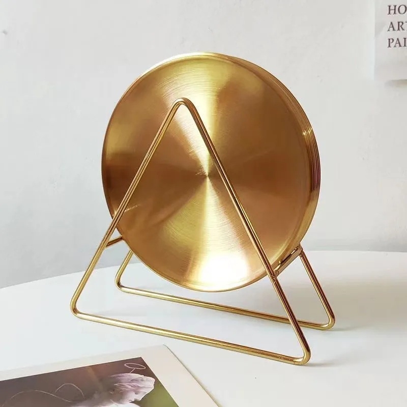 Диск за изплюване на кости от 201 неръждаема стомана - кръгла форма, повърхност с жично шлифоване, печат на лого, възможност за персонализация