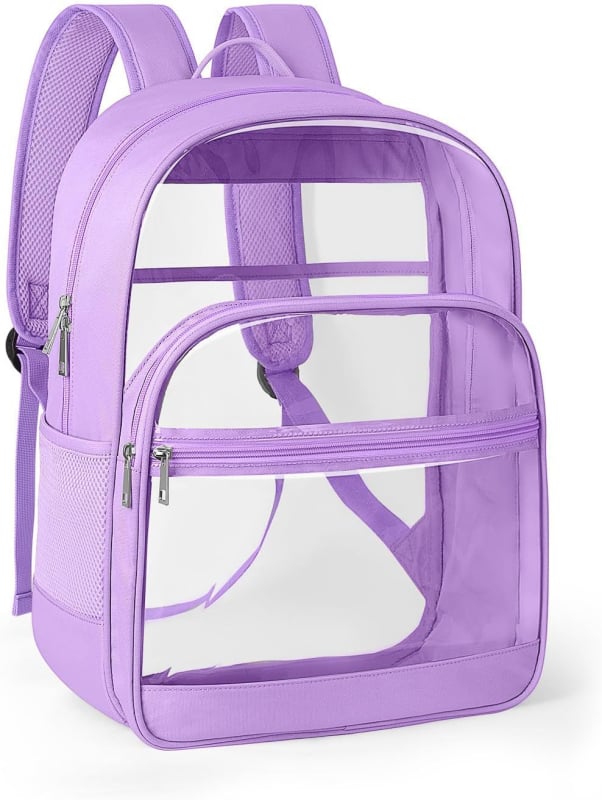 Unisex PVC διαφανής σάκκος πλάτης, 20–35L χωρητικότητα, αδιάβροχο, συμβατό με φορητό 14 ιντσών, σχολικό σακίδιο