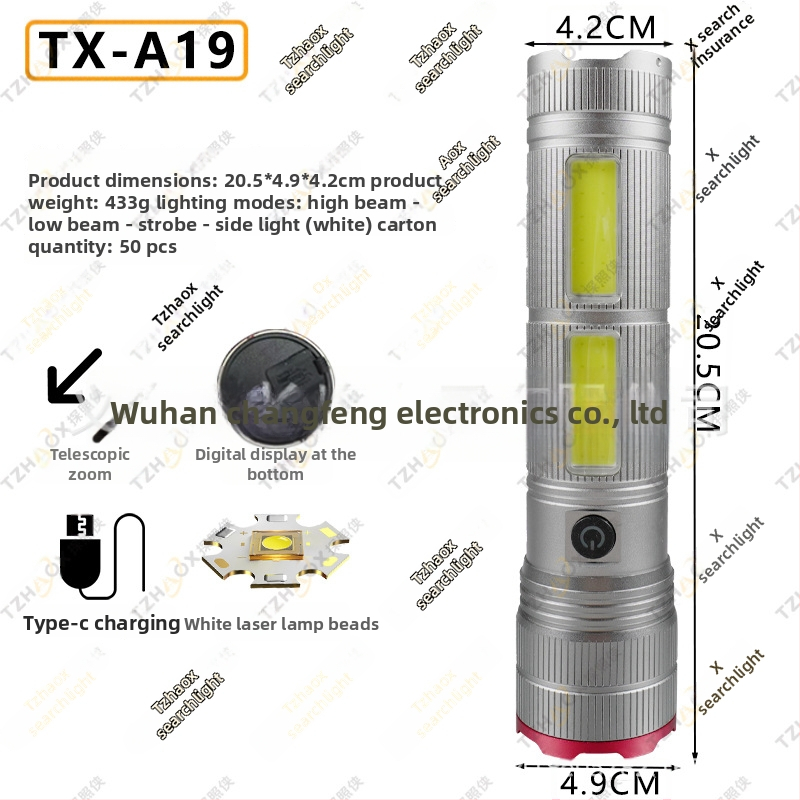 Aluminijska LED svjetiljka s ručnim pogonom, 4500–7200 mAh, 240–350 lm, domet 200–500 m