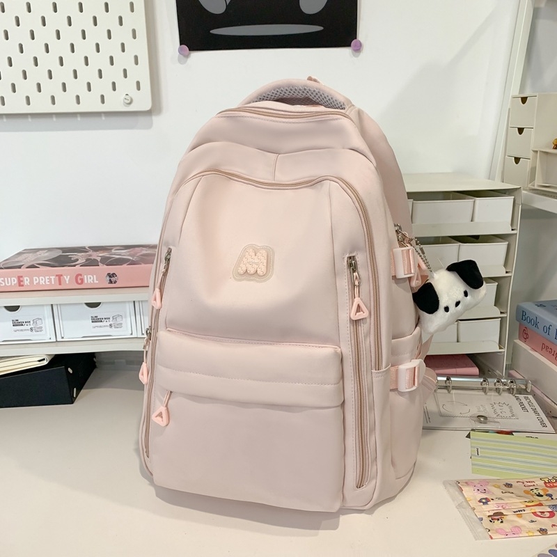 Σχολική τσάντα πλάτης unisex, αστικός μινιμαλισμός, με καμπύλους ιμάντες ώμου (νάιλον; αναπνεύσιμη; 2025 καλοκαίρι)