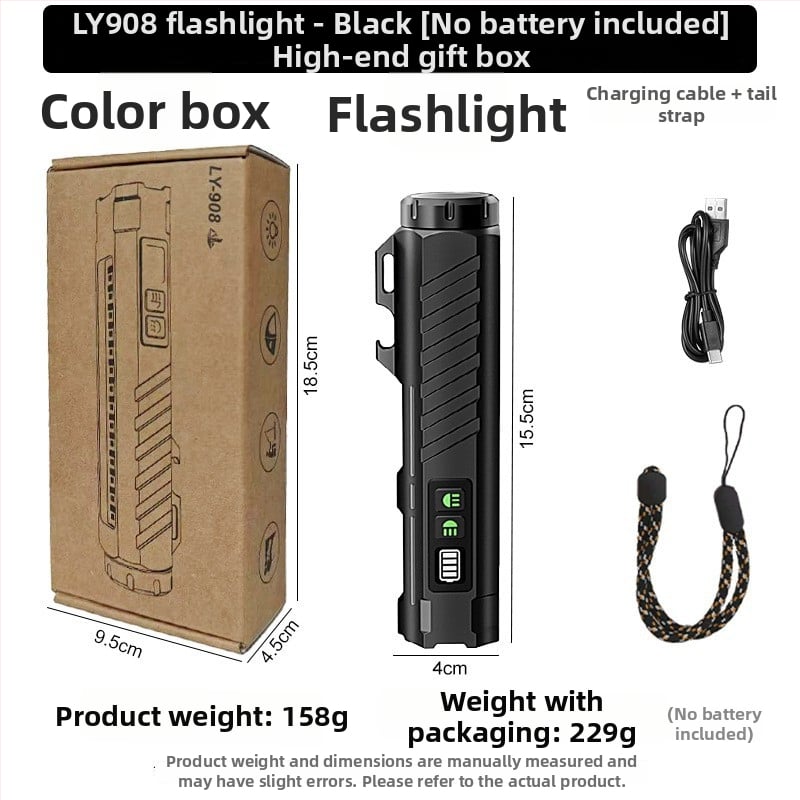 LED svjetiljka od aluminijske legure, 12W, 350+ lm, punjiva 3000mAh, domet 100–200 m