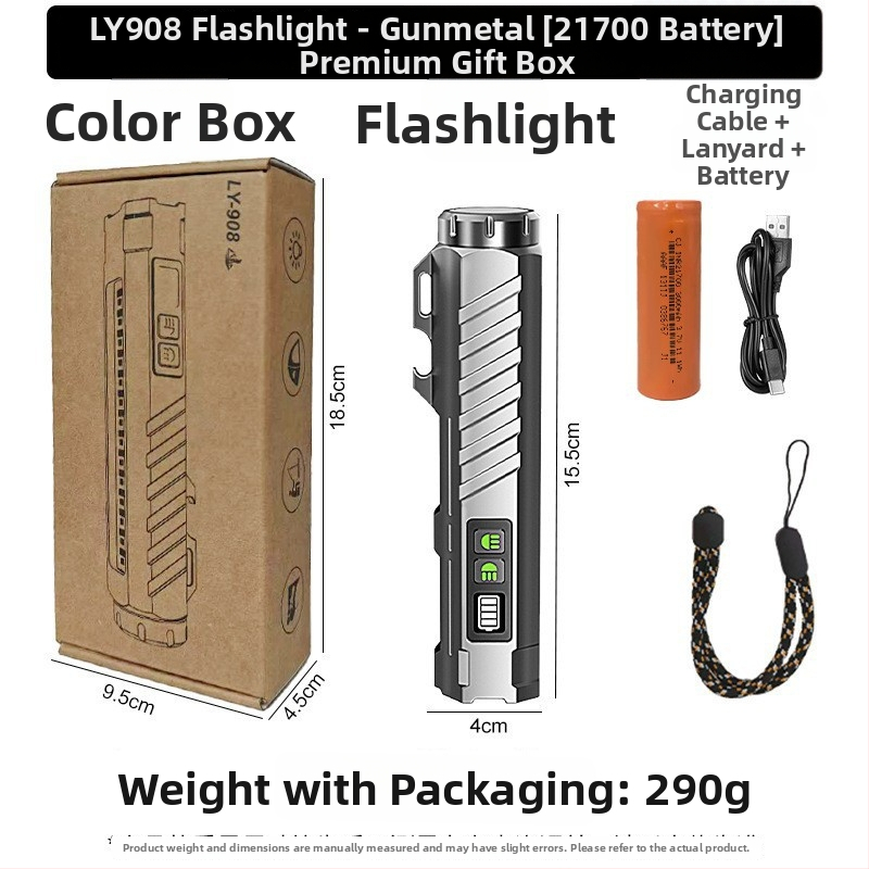 LED svjetiljka od aluminijske legure, 12W, 350+ lm, punjiva 3000mAh, domet 100–200 m
