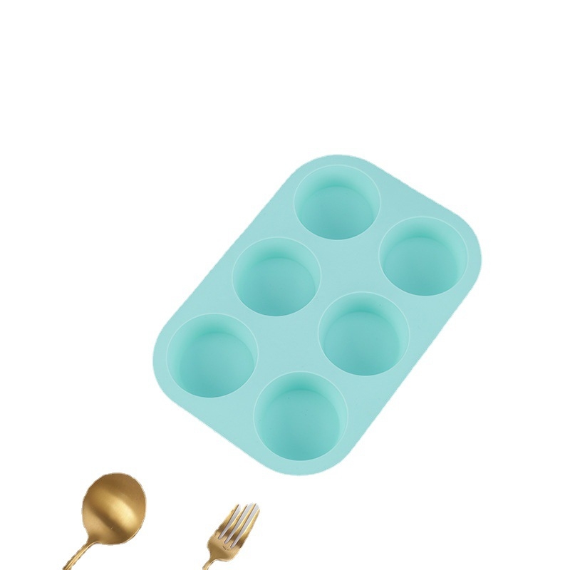 Kružna silikonska kalupa sa šest otvora za torte, mousse i deserte, lako odvajanje, otporno na visoke temperature