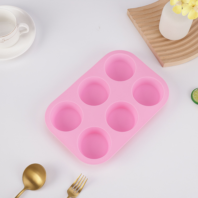 Kružna silikonska kalupa sa šest otvora za torte, mousse i deserte, lako odvajanje, otporno na visoke temperature