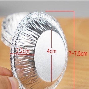 Flower of beauty jednokratne forme za tart s jajima, 100 komada, okrugli kalupi od aluminijske folije za pečenje