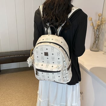 Női kis mintás hátizsák – niches magas minőség, tavasz 2025 (PU anyag; cipzár; laminált belső zseb; poliészter bélés; lélegző)