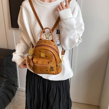 Női kis mintás hátizsák – niches magas minőség, tavasz 2025 (PU anyag; cipzár; laminált belső zseb; poliészter bélés; lélegző)