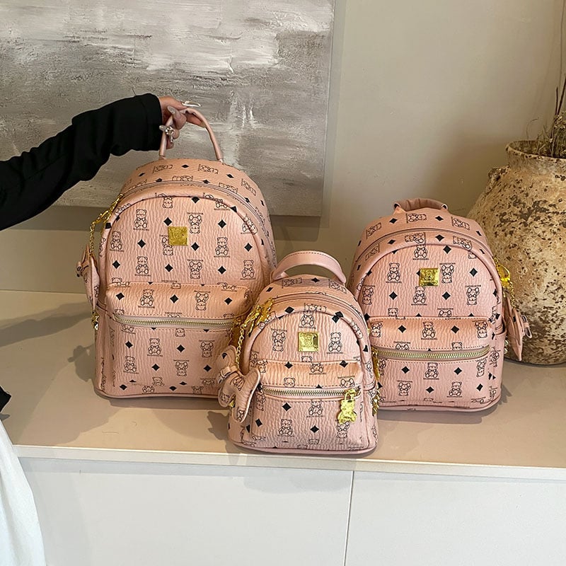 Női kis mintás hátizsák – niches magas minőség, tavasz 2025 (PU anyag; cipzár; laminált belső zseb; poliészter bélés; lélegző)