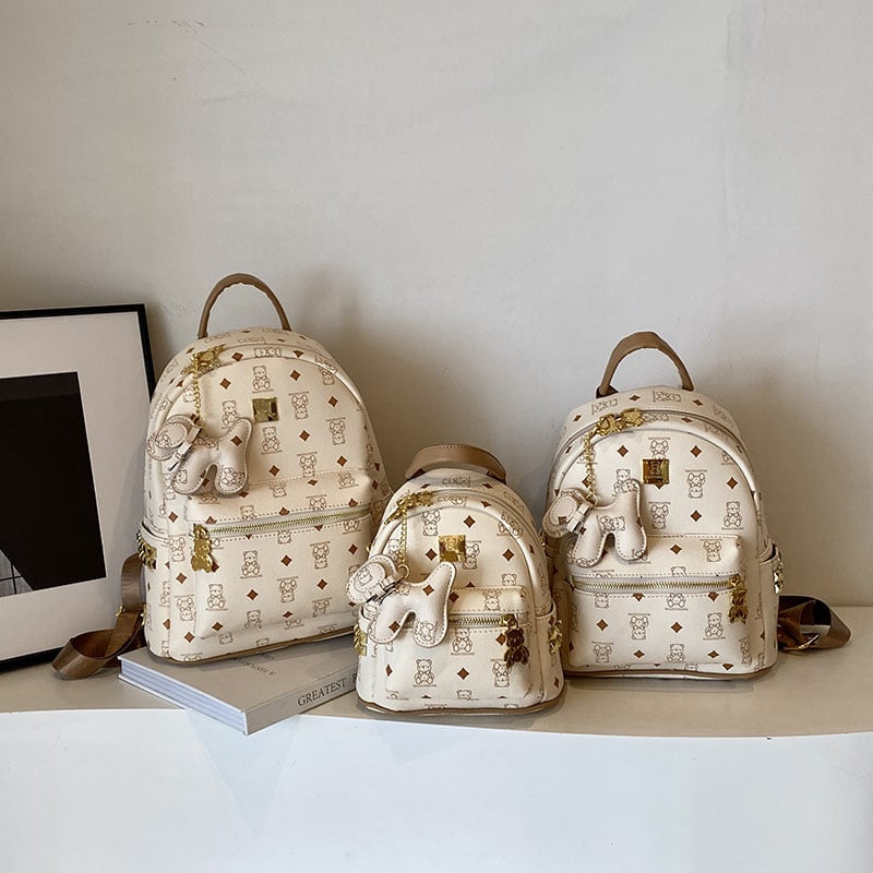 Női kis mintás hátizsák – niches magas minőség, tavasz 2025 (PU anyag; cipzár; laminált belső zseb; poliészter bélés; lélegző)