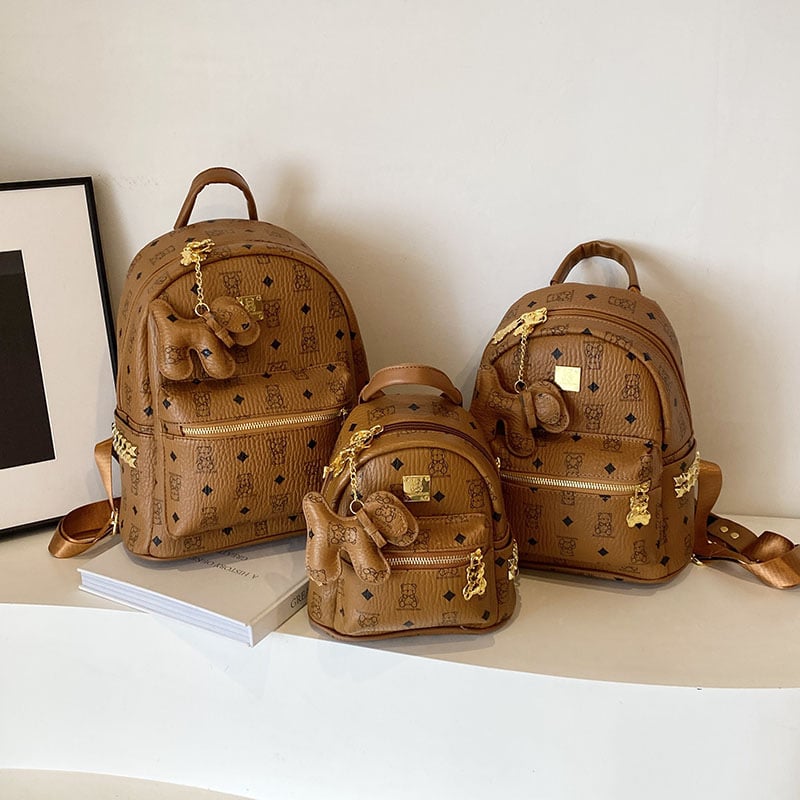 Női kis mintás hátizsák – niches magas minőség, tavasz 2025 (PU anyag; cipzár; laminált belső zseb; poliészter bélés; lélegző)