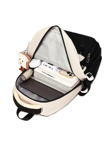 Σακίδιο μαθητή με μεγάλη χωρητικότητα, πολλαπλά διαμερίσματα, αδιάβροχο νάιλον, unisex σχεδιασμός, συμβατή με φορητό 16 ιντσών