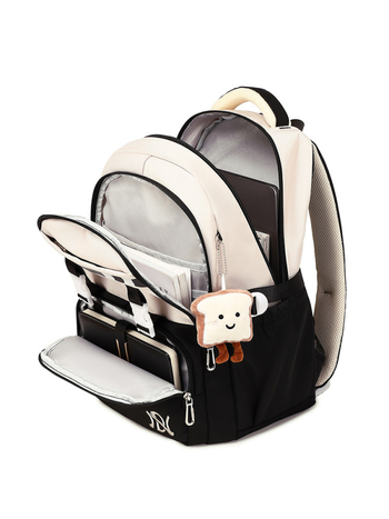 Σακίδιο μαθητή με μεγάλη χωρητικότητα, πολλαπλά διαμερίσματα, αδιάβροχο νάιλον, unisex σχεδιασμός, συμβατή με φορητό 16 ιντσών