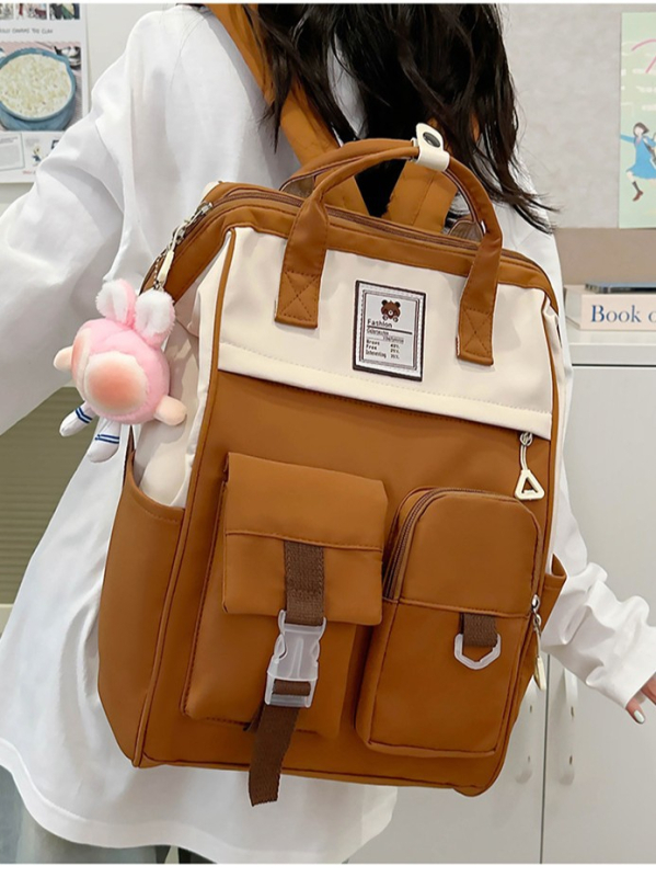 Unisex υπερ-ελαφρύ σακίδιο από νάιλον, 20–35L, συμβατό με φορητό 14 ιντσών, αστικός μινιμαλισμός, εργονομικό πίσω πάνελ