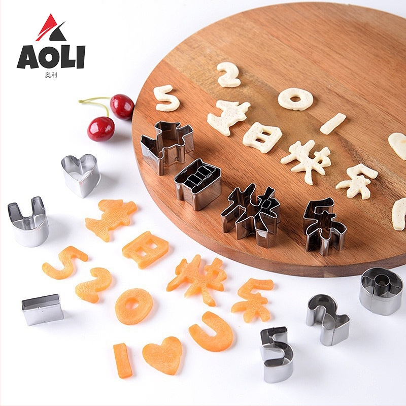 Ollie nerūsējošā tērauda cepumu veidne cepšanai, neparasta forma