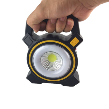 Solarna COB LED kamping lampa s USB punjenjem, prijenosna, viseća, s gumbom
