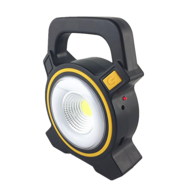 Solarna COB LED kamping lampa s USB punjenjem, prijenosna, viseća, s gumbom