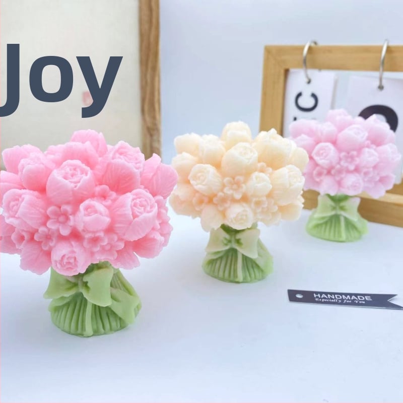 Silikónová forma tulipánového buketu na DIY sviečky a živicu