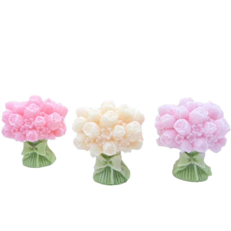 Καλούπι σιλικόνης για μπουκέτο από τουλίπες για DIY κεριά και ρητίνη