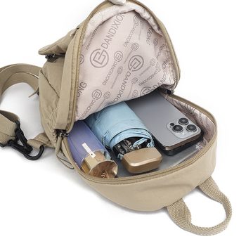 Unisex ελαφρύ πολυλειτουργικό σακίδιο πλάτης για καθημερινή χρήση, νάιλον, χωρητικότητα 20–35 L, συμβατό με 10 ιντσών φορητό υπολογιστή, καμπυλωτοί ιμάντες ώμου, Άνοιξη 2025