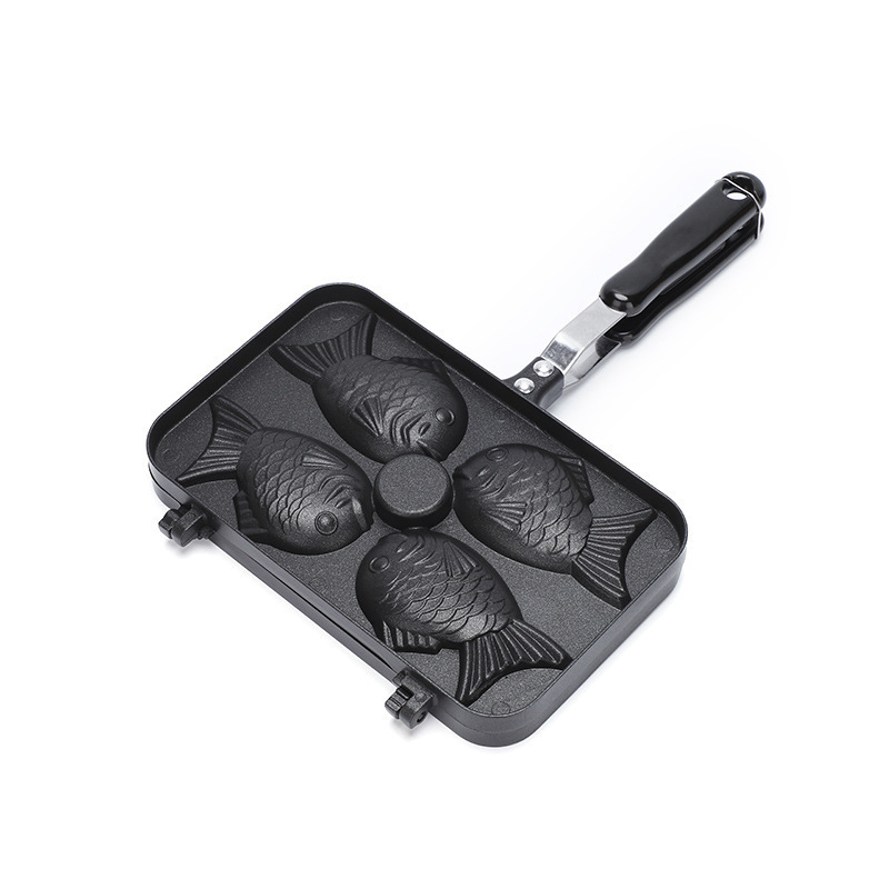 Aliyang kalup za pečenje Taiyaki, nepravilan oblik, odliv aluminija, pogodna za vafle i riblje deserte