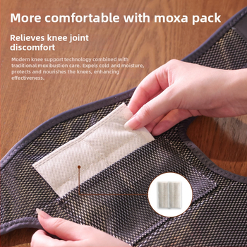 Šildantis masažinis kelio ir peties pagalvė su vibracija ir moksibustija, išmanus temperatūros reguliavimas, 5V, 5W, 45–60°C