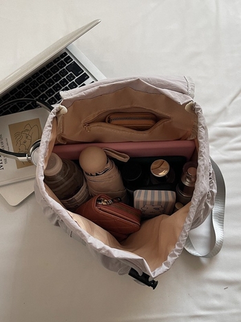 Σακίδιο πλάτης unisex από νάιλον, με αστικό στυλ, ελαφρύ με επεκτειόμενο σχεδιασμό, καμπύλες ιμάντες ώμου, κατάλληλο για σχολικές ανάγκες