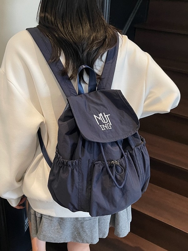Σακίδιο πλάτης unisex από νάιλον, με αστικό στυλ, ελαφρύ με επεκτειόμενο σχεδιασμό, καμπύλες ιμάντες ώμου, κατάλληλο για σχολικές ανάγκες