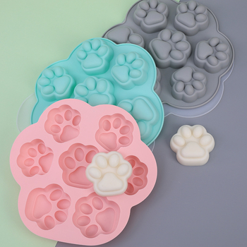 Silikonska posuda za pečenje s 7 pretinaca u obliku mačje šape, nepravilan oblik, otporna na visoke temperature, za hranu za bebe