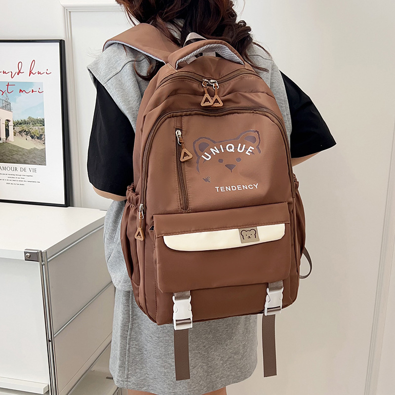 Unisex νάιλον σακίδιο πλάτης για σχολείο, νεανικό campus στυλ, χωρητικότητα κάτω από 20 λίτρα, συμβατό με φορητό 9 ιντσών, ιμάντες με αερόστυλη επένδυση