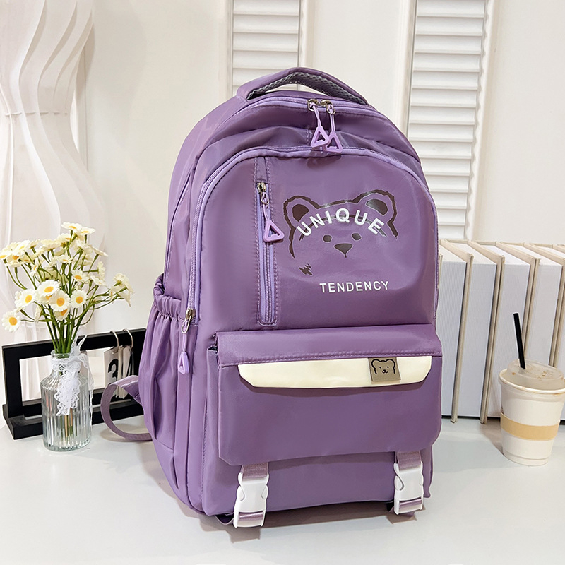 Unisex νάιλον σακίδιο πλάτης για σχολείο, νεανικό campus στυλ, χωρητικότητα κάτω από 20 λίτρα, συμβατό με φορητό 9 ιντσών, ιμάντες με αερόστυλη επένδυση