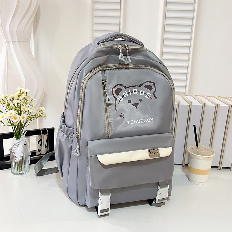 Unisex νάιλον σακίδιο πλάτης για σχολείο, νεανικό campus στυλ, χωρητικότητα κάτω από 20 λίτρα, συμβατό με φορητό 9 ιντσών, ιμάντες με αερόστυλη επένδυση