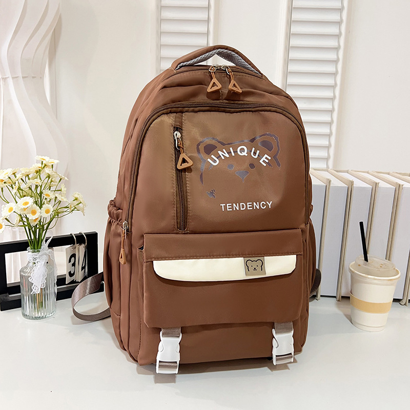 Unisex νάιλον σακίδιο πλάτης για σχολείο, νεανικό campus στυλ, χωρητικότητα κάτω από 20 λίτρα, συμβατό με φορητό 9 ιντσών, ιμάντες με αερόστυλη επένδυση