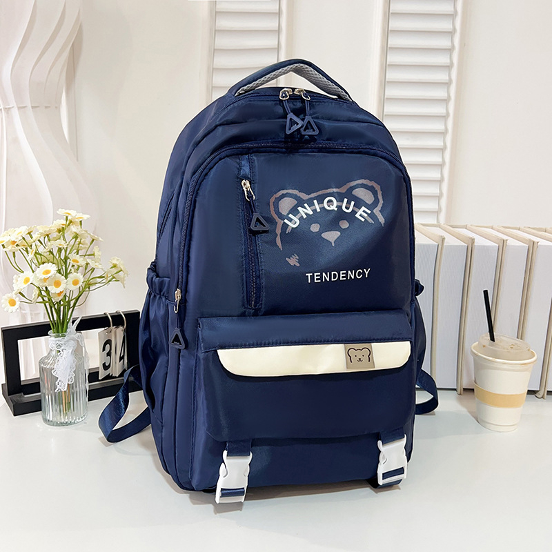 Unisex νάιλον σακίδιο πλάτης για σχολείο, νεανικό campus στυλ, χωρητικότητα κάτω από 20 λίτρα, συμβατό με φορητό 9 ιντσών, ιμάντες με αερόστυλη επένδυση