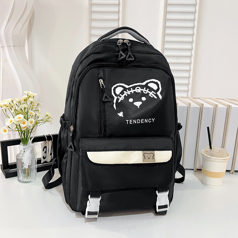 Unisex νάιλον σακίδιο πλάτης για σχολείο, νεανικό campus στυλ, χωρητικότητα κάτω από 20 λίτρα, συμβατό με φορητό 9 ιντσών, ιμάντες με αερόστυλη επένδυση