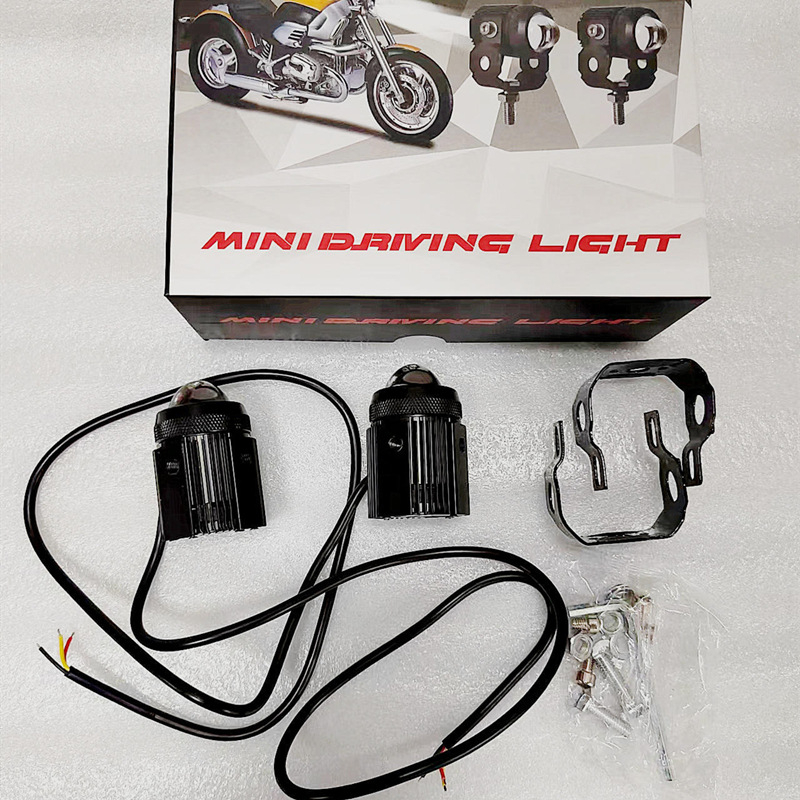 Motociklo LED priekinis žibintas su integruotu aukštą ir žemą spindulį, 30W, 12-80V, 6000 lm, aliuminio lydinys, atsparus vandeniui