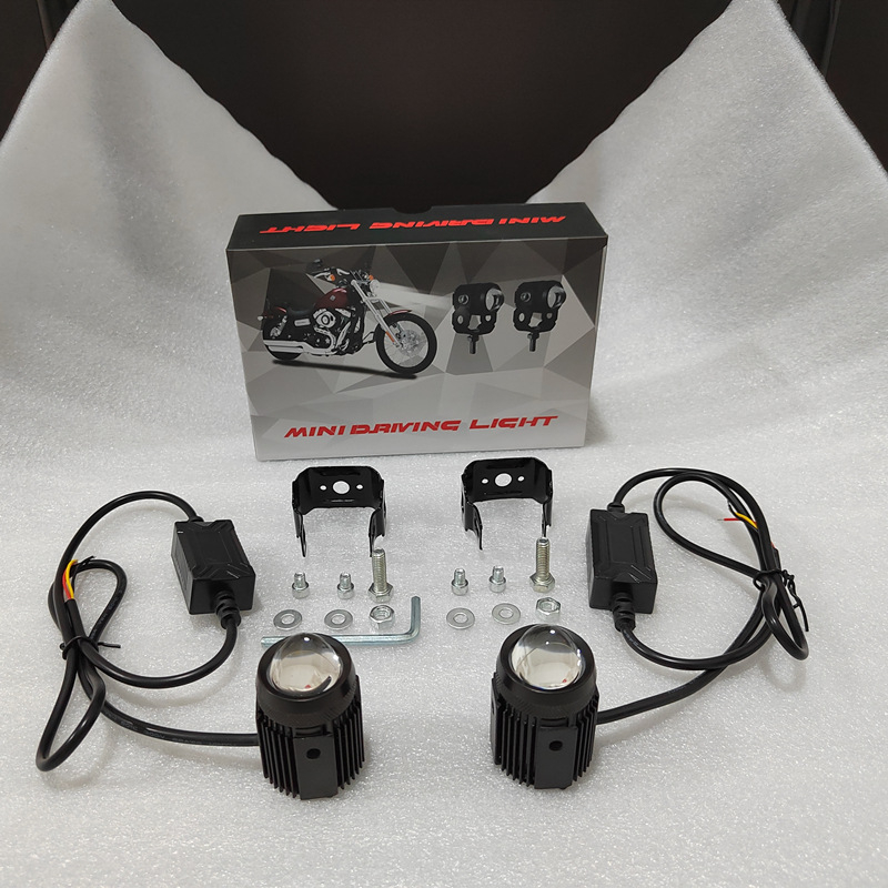 Motociklo LED priekinis žibintas su integruotu aukštą ir žemą spindulį, 30W, 12-80V, 6000 lm, aliuminio lydinys, atsparus vandeniui