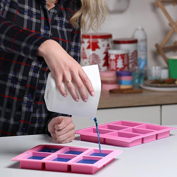 Hosszúkás szilikon forma csokoládéhoz, süteményekhez és kézműves szappan készítéséhez