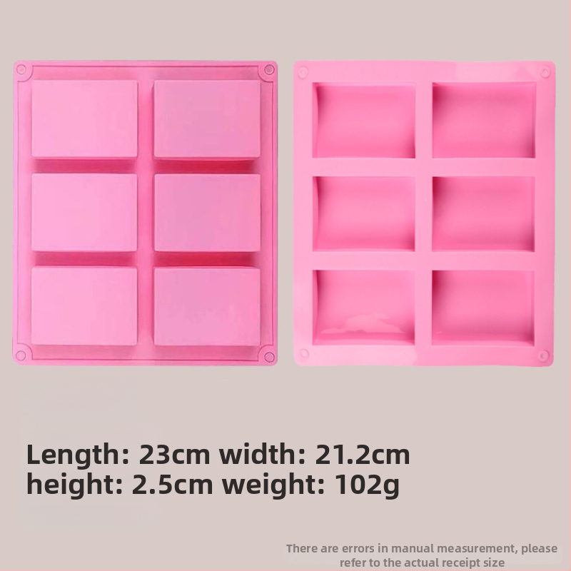 Taisnstūrveida silikona forma šokolādei, kūkām un rokām darinātām ziepēm