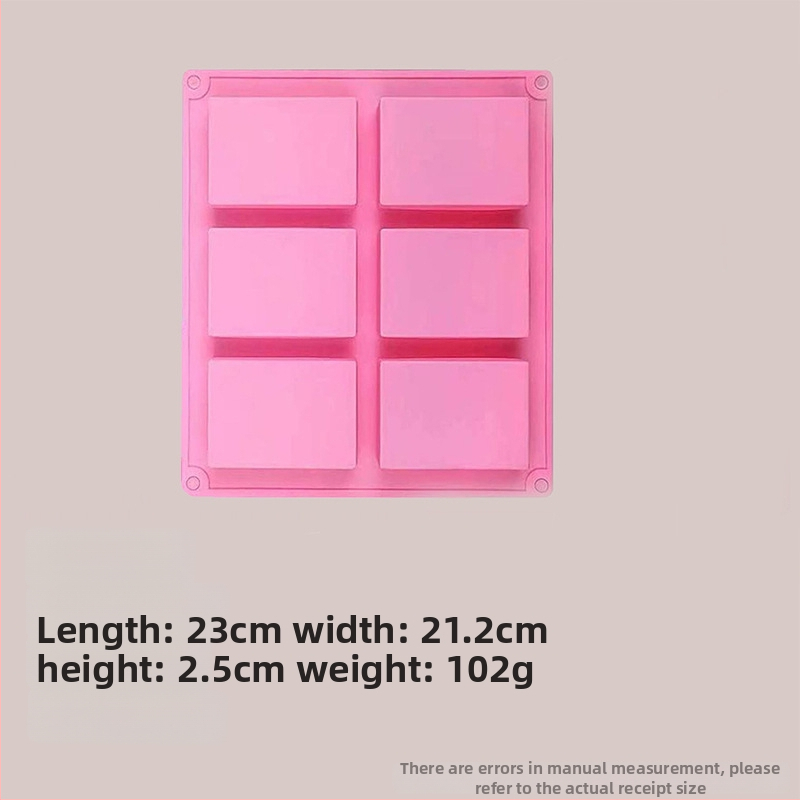 Taisnstūrveida silikona forma šokolādei, kūkām un rokām darinātām ziepēm