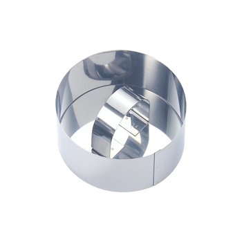 Kerek torta forma fedéllel rozsdamentes acélból — mousse és tiramisu készítéséhez